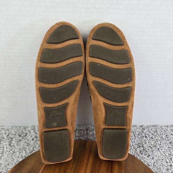 J. Crew Brown Suede Casual Lifestyle Slip On Driving Moccasin Loafer Womens 11 - Picture 9 of 14